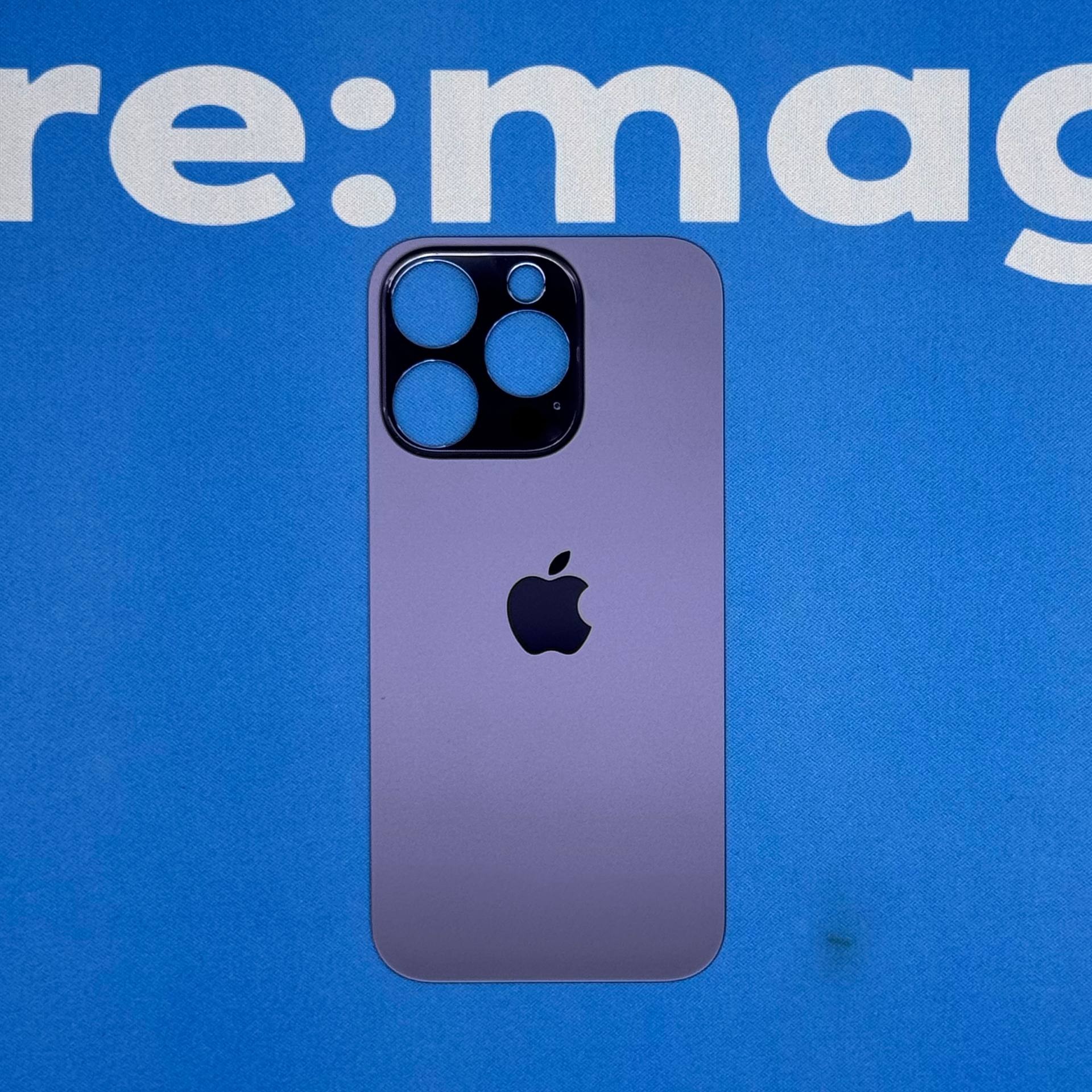Заднее стекло iPhone 14 Pro Фиолетовое (широкий вырез)