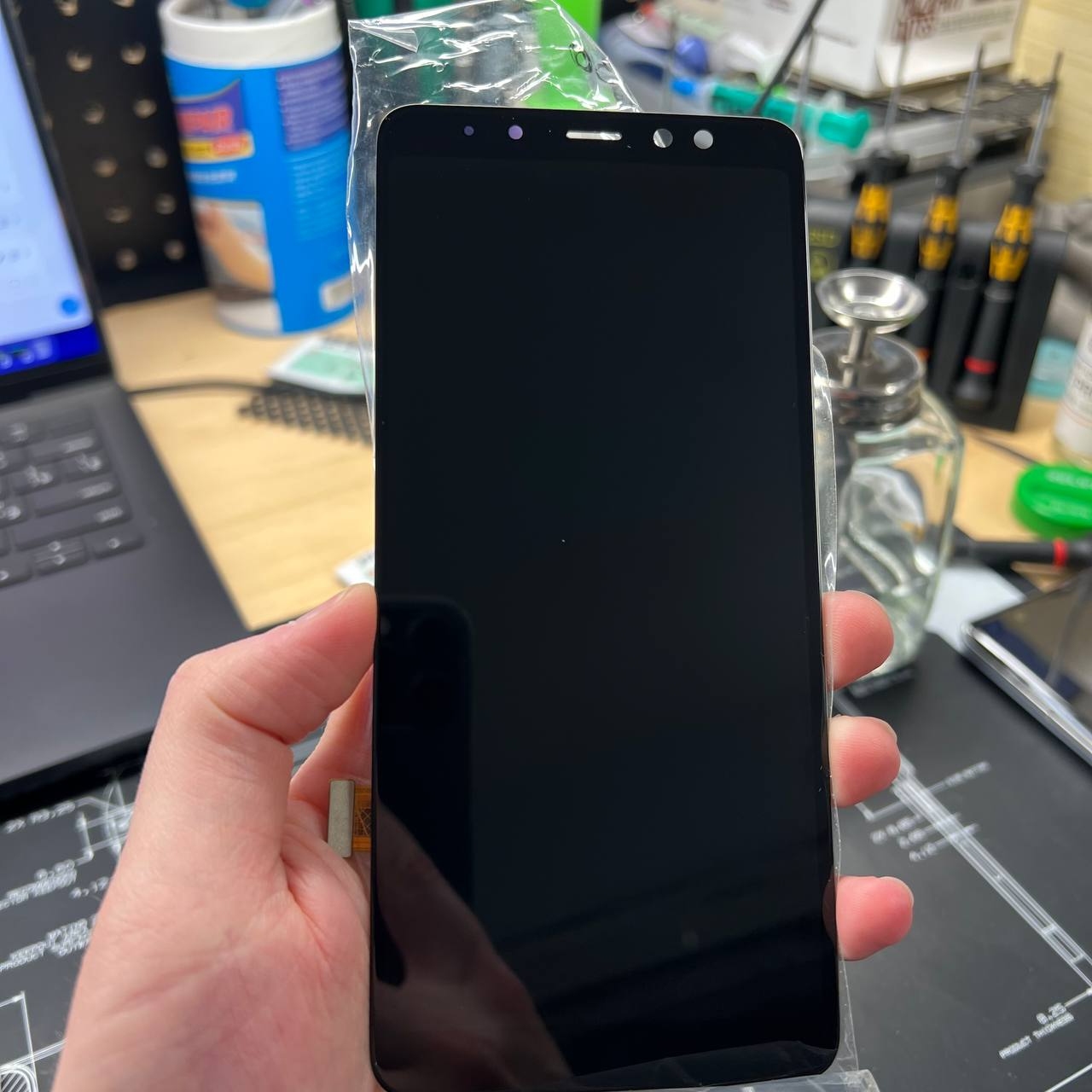 Дисплей Samsung A730  переклейка оригинал 100%