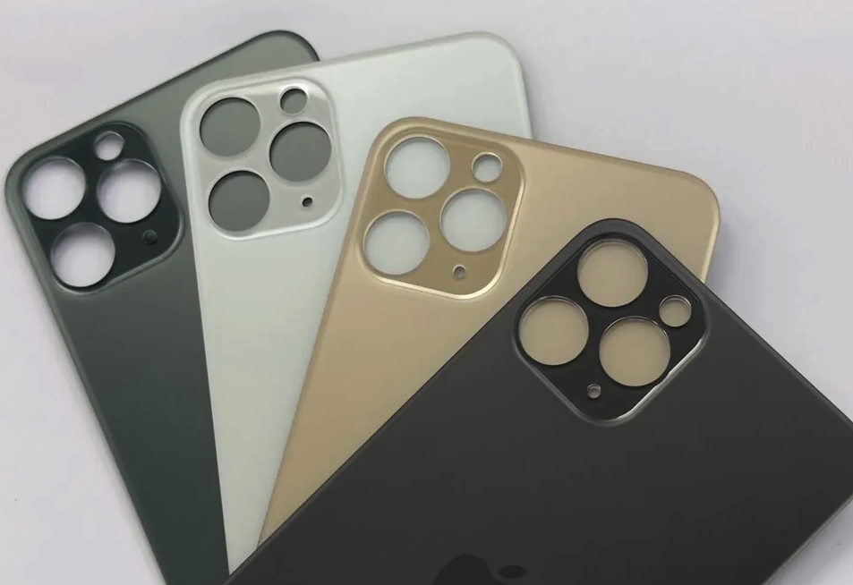 адняя крышка для iPhone 11 pro зеленый (стекло, монолит, широкий вырез под камеру, логотип) - Премиум