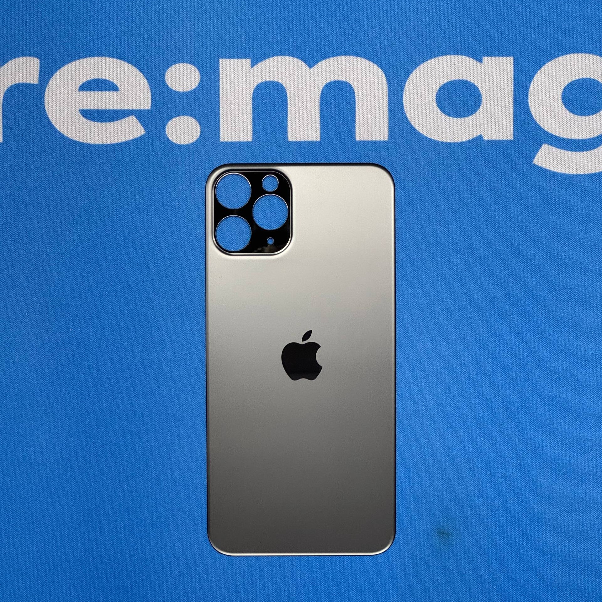 Заднее стекло iPhone 11 Pro Черное (широкий вырез)