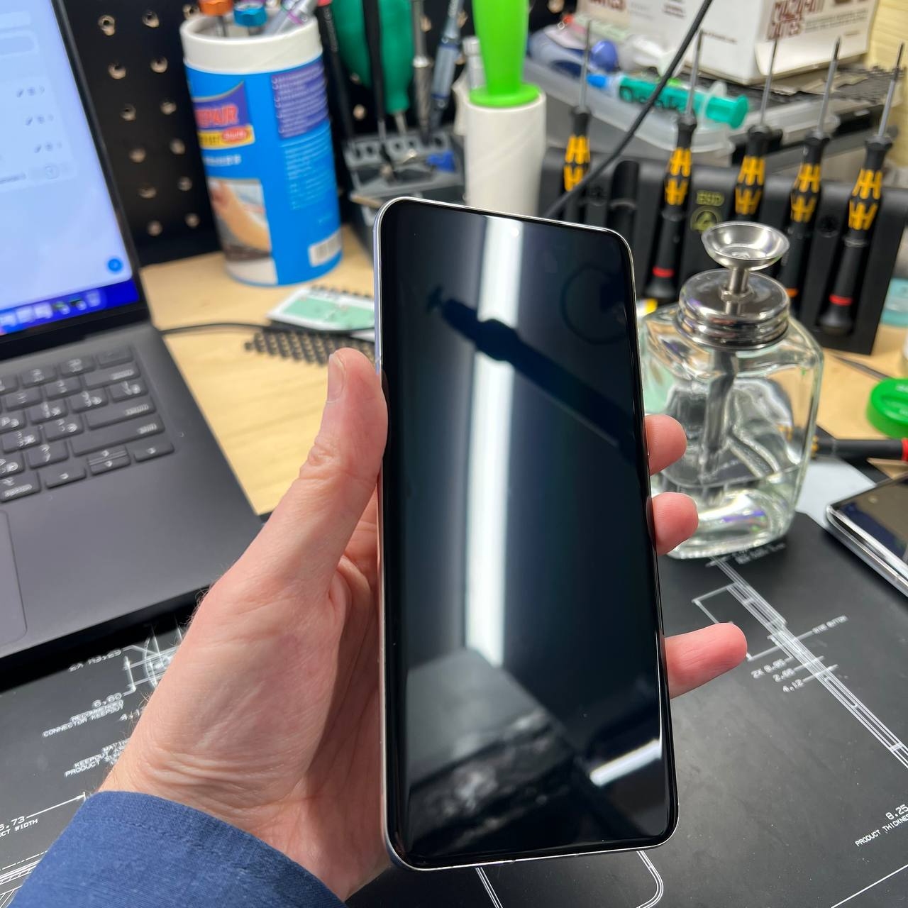Дисплей Huawei P60 Pro в рамке цвет серебристый переклейка оригинал 100%