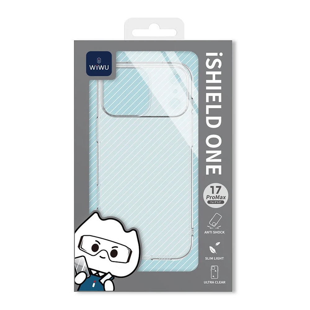 Чехол силиконовый WiWU iShield One для iPhone 17 Pro Max ZCC-108 (Прозрачный)