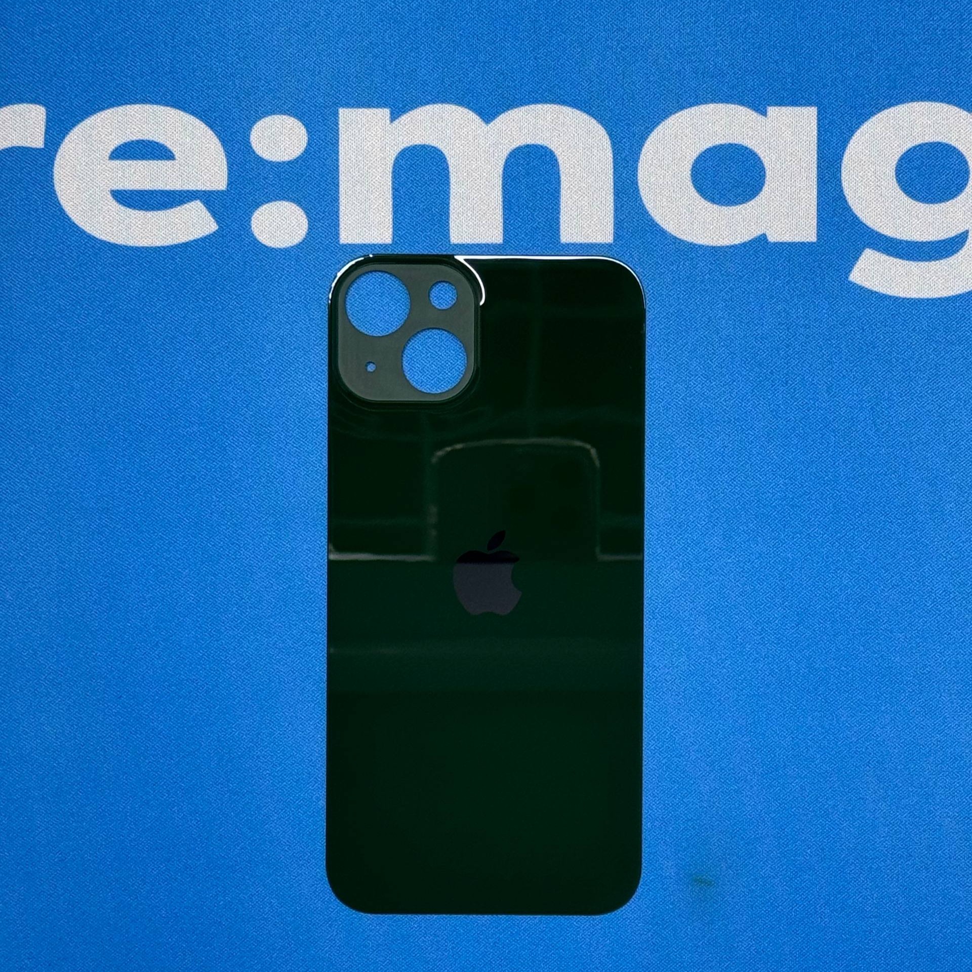 Заднее стекло iPhone 13 Зеленое (широкий вырез)