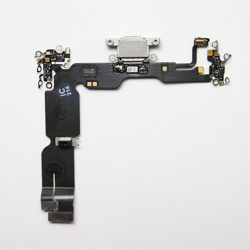 Шлейф с разъемом зарядки iPhone 15 Plus Белый