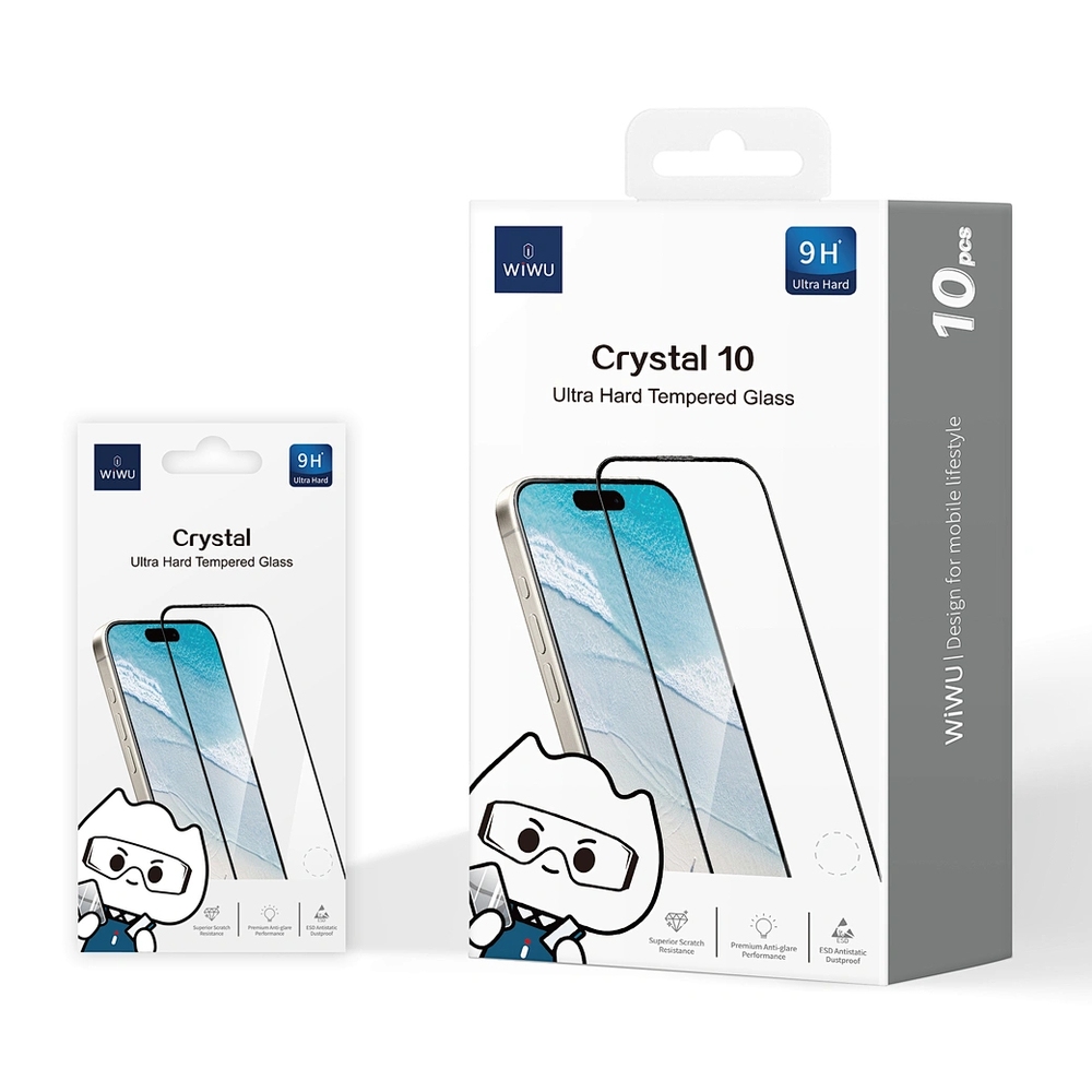 Защитное стекло WiWU Crystal 10 Tempered Glass для iPhone 17/16 6.3" GT-008