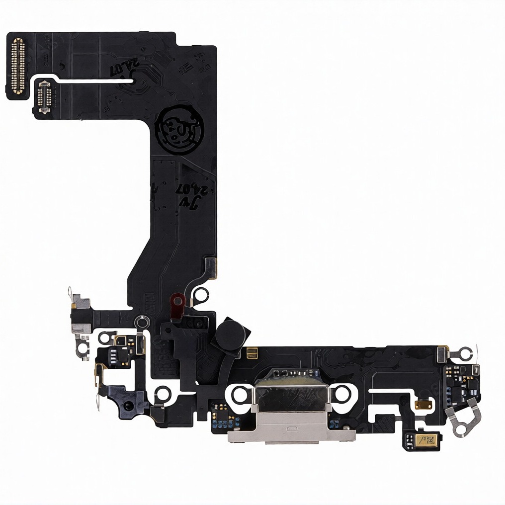 Шлейф с разъемом зарядки iPhone 13 mini Белый