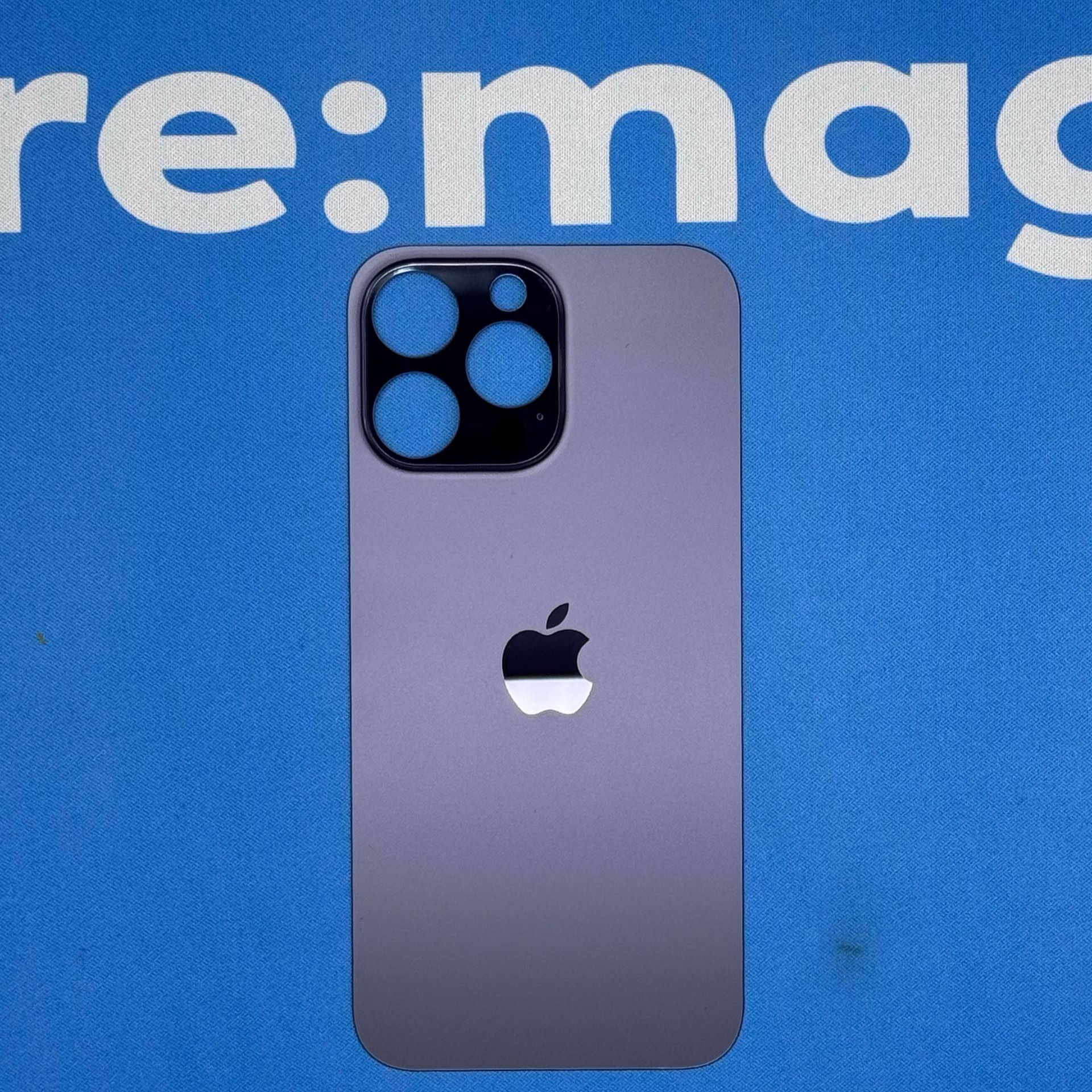 Заднее стекло iPhone 14 Pro Max Фиолетовое (широкий вырез)