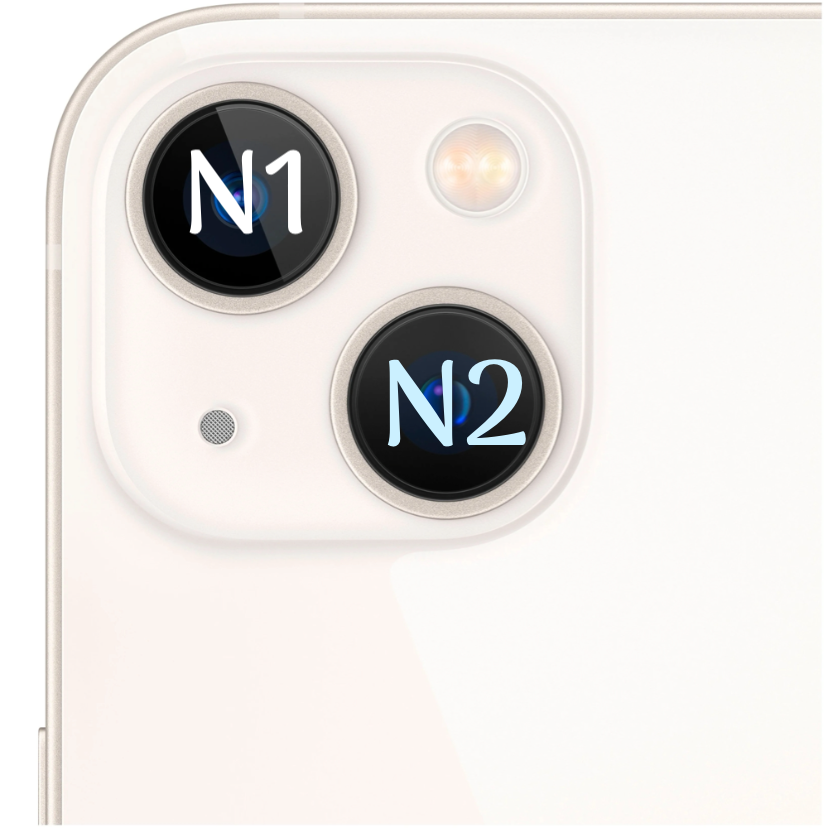 Стекло камеры  (№2) iPhone 13/13 Mini Оригинал снятое!