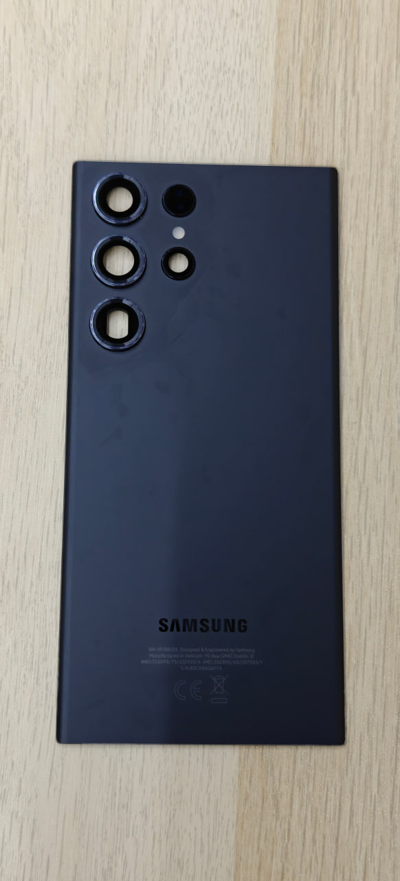 Задняя крышка Samsung S23 Ultra черная (Оригинал снятая)