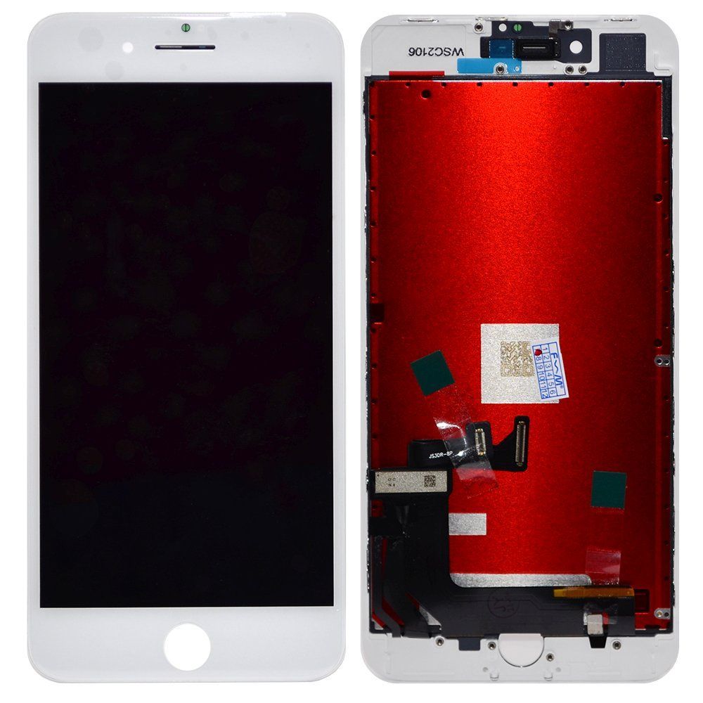 Дисплей для iPhone 8 + тачскрин белый с рамкой (переклеенный)