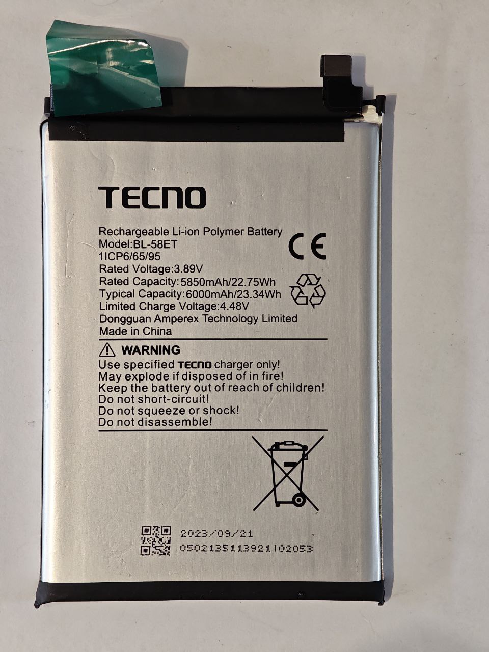 Аккумулятор для смартфона Tecno Pova 5 (LH7n)