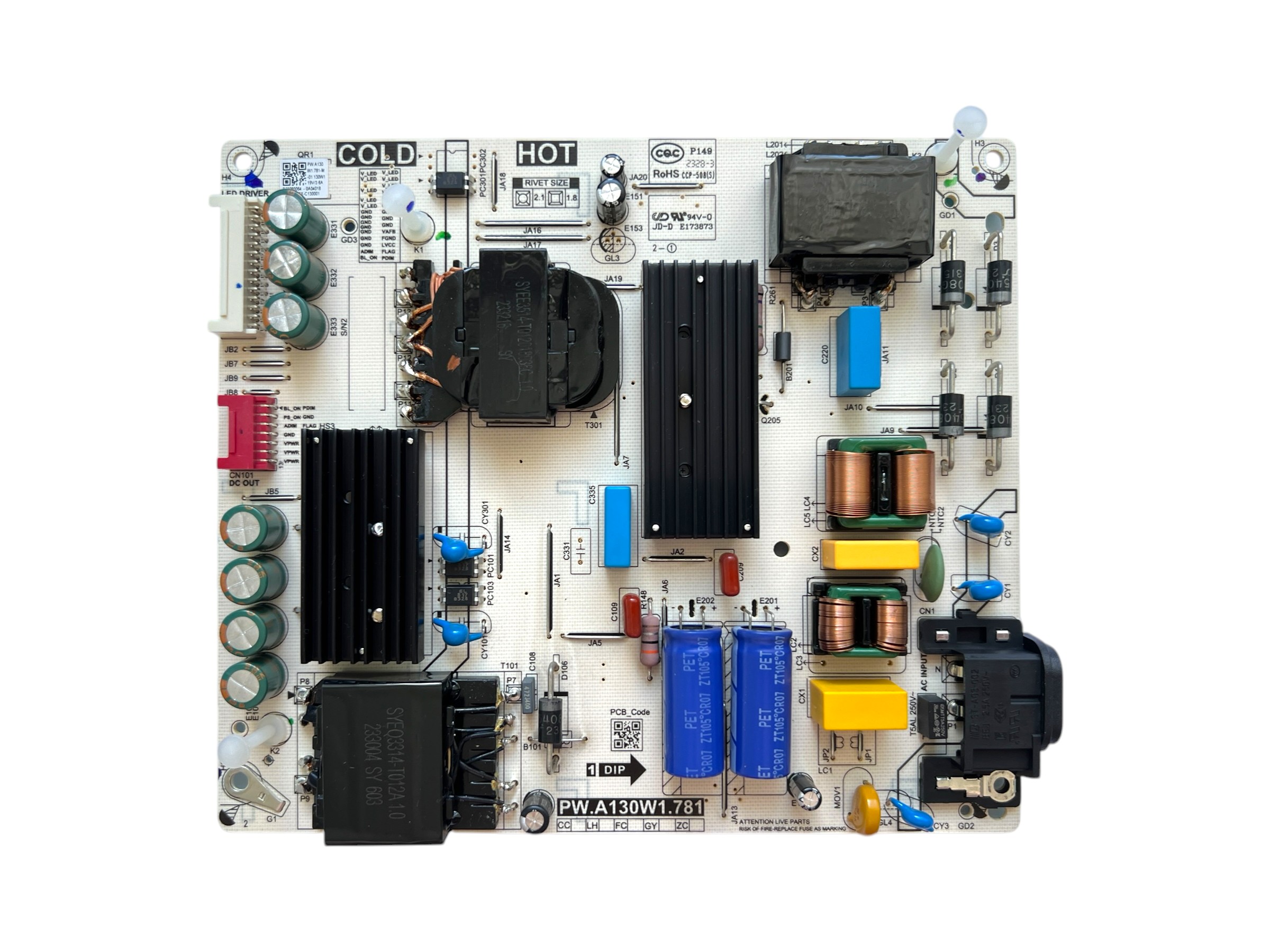 Блок питания PW.A130W1.781 для телевизора Yandex YNDX-00091